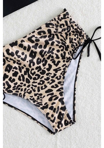 Leopar Yanlardan Büzgü Ayarlama Detaylı Bikini Altı fırsatları