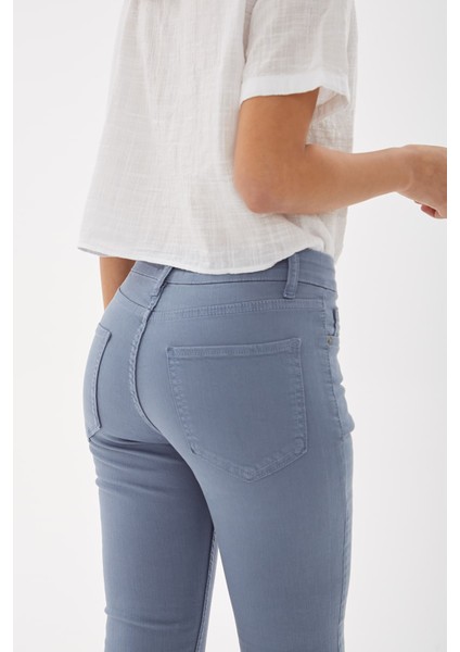 Streç Pamuklu Yüksek Bel Skinny Fit Pantolon Bayan Pantolon 23Y0034K1 fırsatları