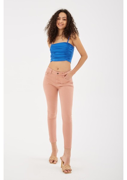Streç Pamuklu Yüksek Bel Skinny Fit Pantolon Bayan Pantolon 23Y0034K1 fiyatları