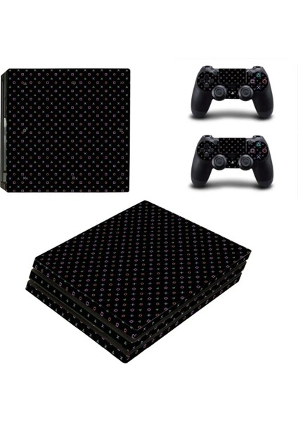 Renkli Kol Düğmeleri Playstation 4 Pro Full Sticker Kaplama