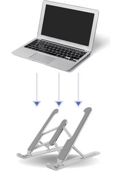 Evden Çarşı Ayarlanabilir Plastik Dizüstü Destek Tabanı Katlanabilir Taşınabilir Laptop Sehpası Yükselti