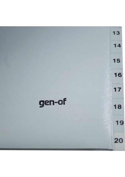 Ayraç Seperatör 1-20 Rakamlı 3 Adet (GEN-1306)