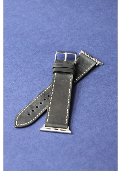 Apple Watch Kordon Deri Crazy Siyah 42-44-45 mm Uyumlu fiyatları