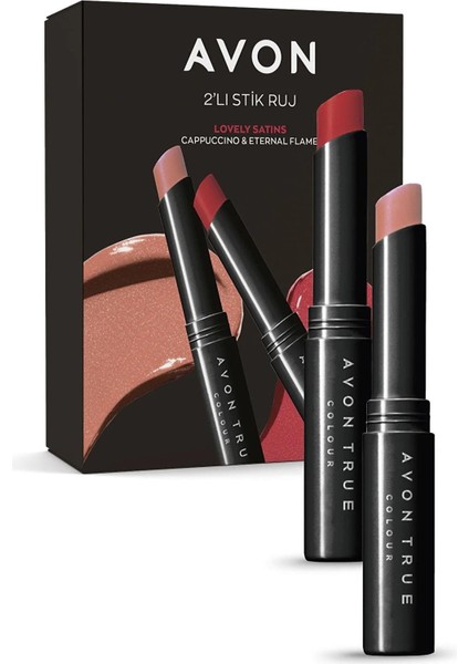 2'li Lip Stylo Set (Lovely Satins) Cappucino ve Eternal Flame