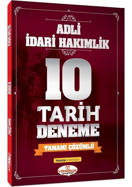 Yönerge Yayınları Yönerge 2023 Adli Idari Hakimlik Tarih 10 Deneme Çözümlü Yönerge