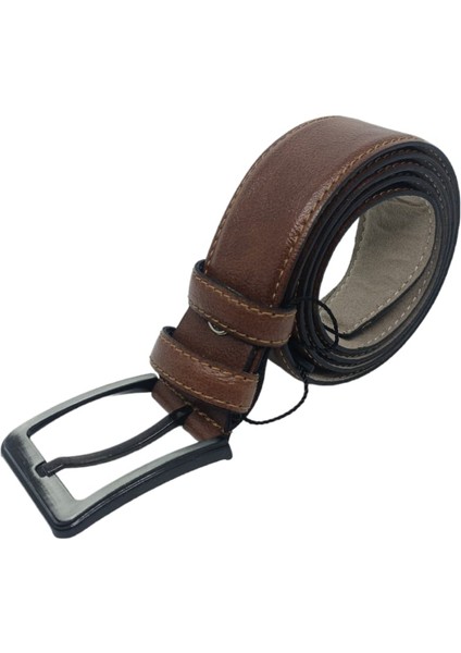 Erkek Taba Klasik 3,5 cm Suni Deri Kemer modelleri