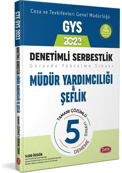 2023 Ceza ve Tevkifevleri Denetimli Serbestlik Müdür Yardımcılığı ve Şeflik GYs Tamamı Çözümlü 5 Deneme