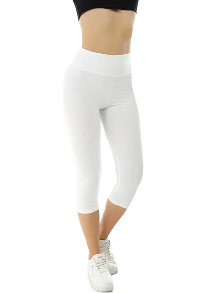 Kalın Kemer (Likralı) Yüksekbel Kapri Kadın Tayt 2043 modelleri