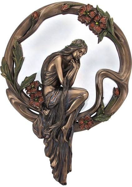 Ayna Çiçek ve Kadın Figürlü 72CM