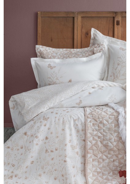 Liberty Linen Çift Kişilik %100 Pamuk Nevresim Takımı ve Battaniye-Yatak Örtüsü Seti