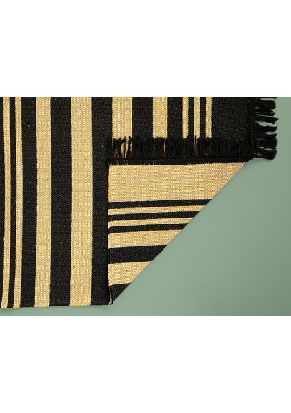 Lara Tiar Dokuma Kilim 60 x 100 cm Krem Siyah modelleri