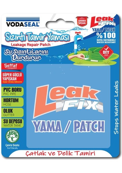 Vodaseal Leak Fix Sızıntı Tamir Yaması 100 x 100 mm 2'li