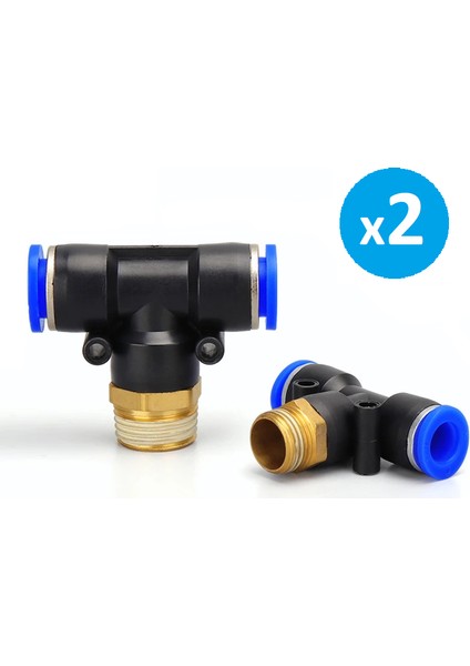 Pnömatik Orta Bacak Te Rekor 1/2''X12 mm Paket 2 Adet
