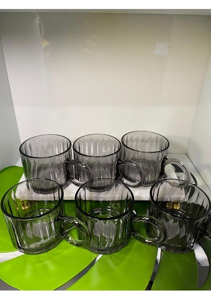 Luca 6 Lı Füme Cam Kupa fiyatları