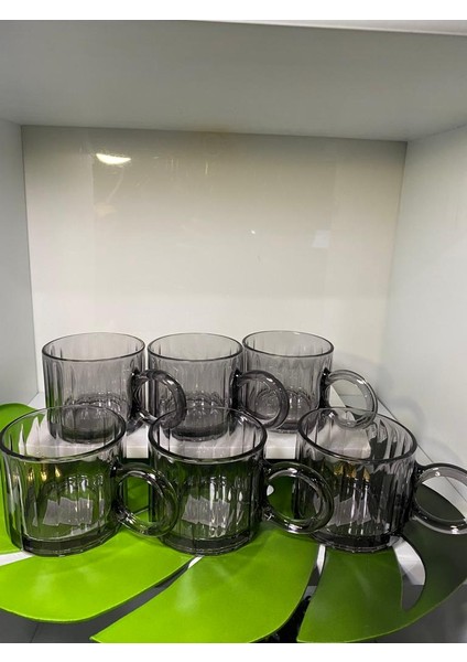 Luca 6 Lı Füme Cam Kupa modelleri