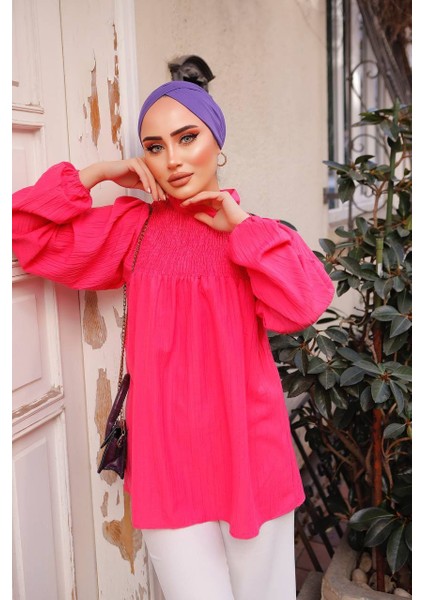 Elfa Butik Koldan Lastikli Tunik
