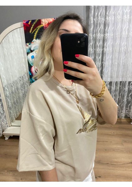 Birinciden Bej Kuş Detaylı Parlak Ikili Takım indirimleri