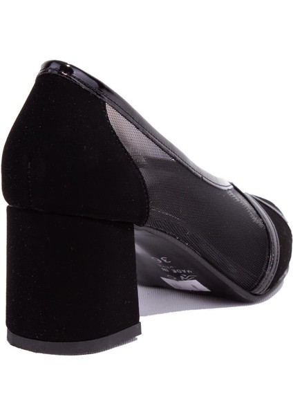 DZA07-2682009 Siyah Süet Klasik Topuklu Kadın Ayakkabı fırsatları