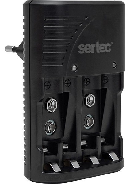 Sertec STC-C9V AA-AAA-2X9V Dörtlü Pil Şarj Cihazı