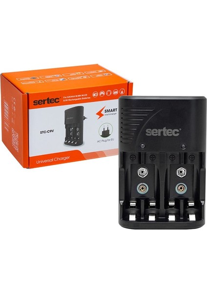 Sertec STC-C9V AA-AAA-2X9V Dörtlü Pil Şarj Cihazı modelleri