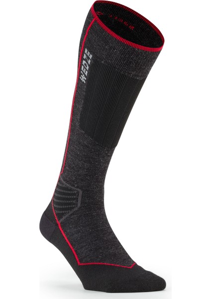 Wedze Yetişkin Yün Kayak / Snowboard Çorabı - Siyah - 900