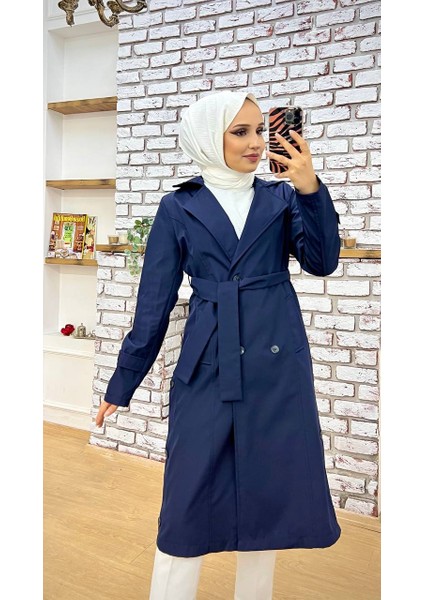 Gömlek Yakalı ve Kol Apoletli Kadın Trençkot indirimleri
