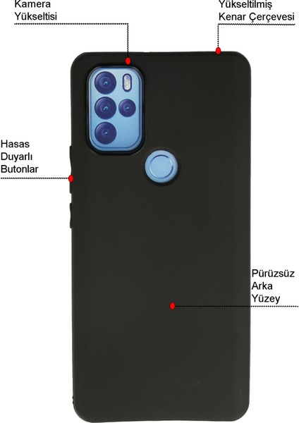 Xiaomi Redmi 10C ile Uyumlu Kapak Mat Siyah Yumuşak Silikon Kılıf