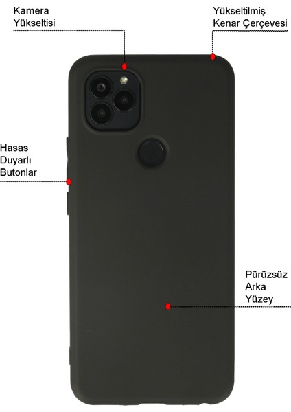 General Mobile Gm 22 ile Uyumlu Kapak Mat Siyah Yumuşak Silikon Kılıf fiyatları