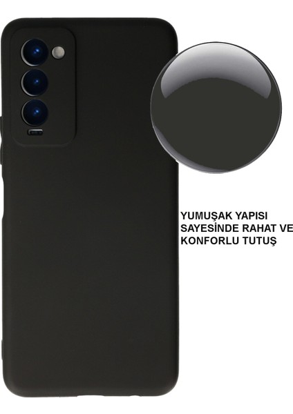 Tecno Camon 18 ile Uyumlu Kapak Kamera Korumalı Mat Siyah Yumuşak Silikon Kılıf modelleri