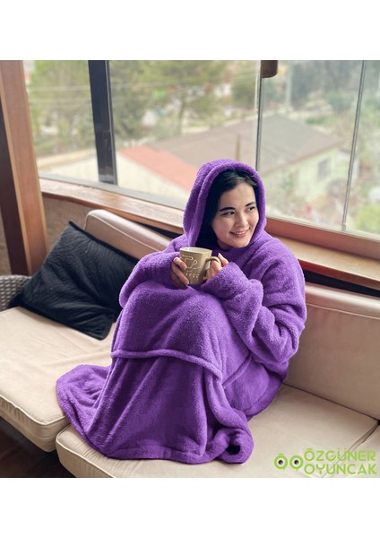 Ayıcı Oyuncak Welsoft Peluş Polar Giyilebilir Battaniye Pijama