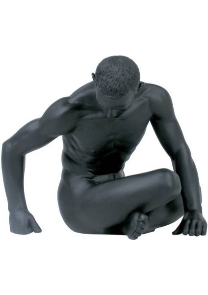 Nude Body Mat Siyah Kaslı Erkek Figürü 13CM