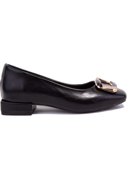 DZA07-8243813 Siyah Klasik Topuklu Kadın Ayakkabı