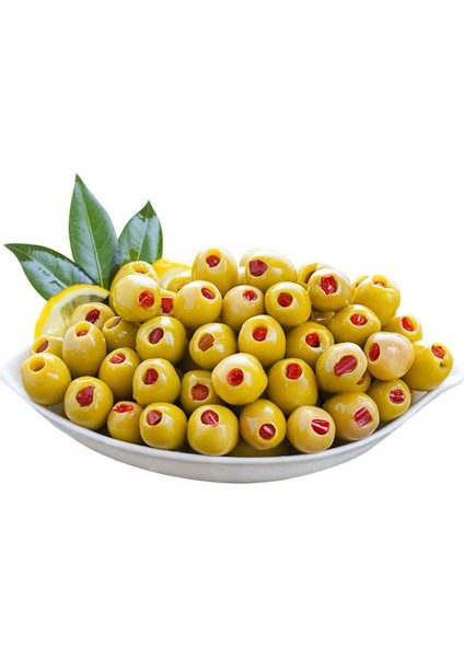 Biberli Yeşil Zeytin 30 Adet 200 GR