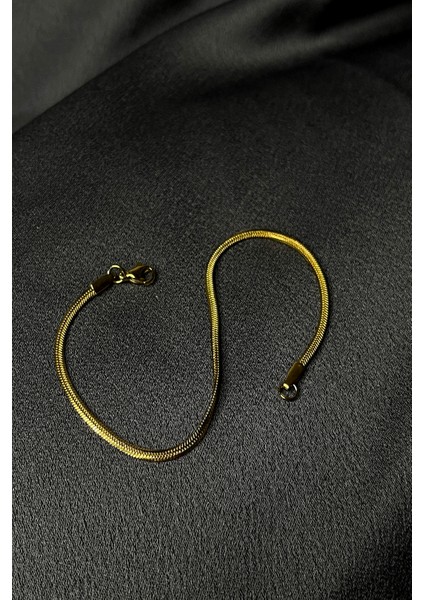 Tasarım Italyan Model 3mm Gold Altın Renk 316L Çelik 21CM Bileklik fiyatları