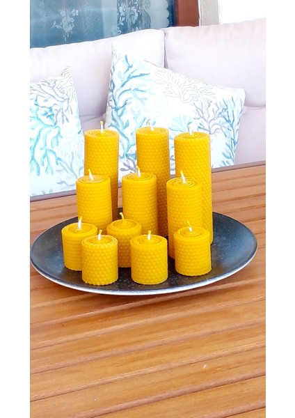 Nefha Candle Mega Doğal Sarma Balmumu Set ( 11 Parça ) Hediyelik