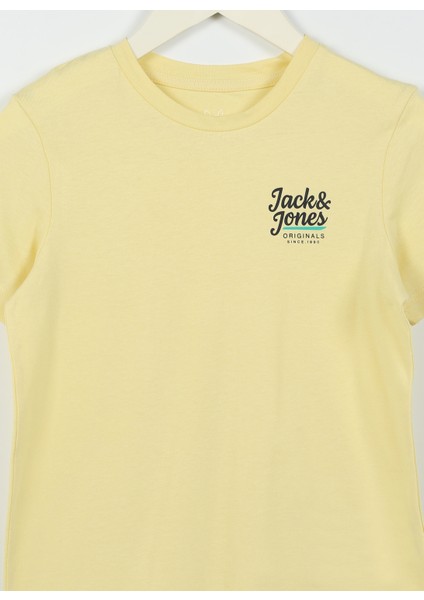 Jack & Jones Desenli Sarı Erkek T-Shirt 12239432