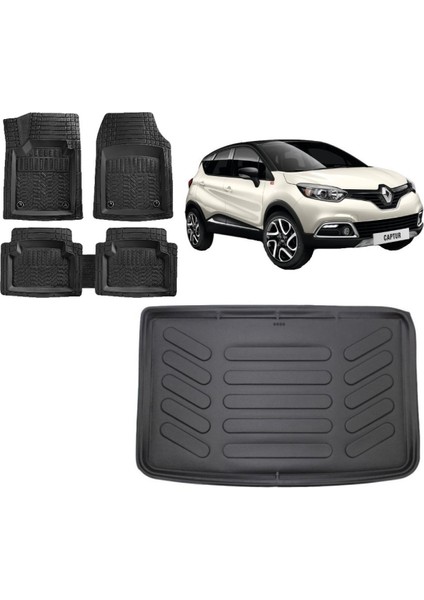 Team Car Renault Captur 2014 Model 3D Bagaj Havuzu+3d Havuzlu Paspas