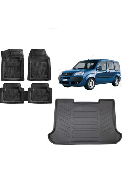 Team Car Fiat Doblo 2008 Model 3D Bagaj Havuzu+3d Havuzlu Paspas