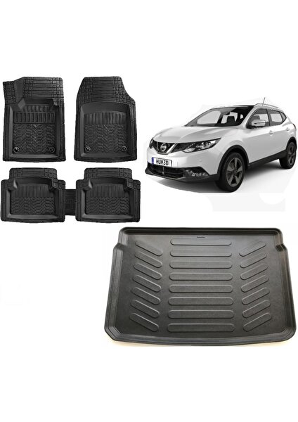 Team Car Nissan Qashqai 2015 (Tekna) Model 3D Bagaj Havuzu+3d Havuzlu Paspas