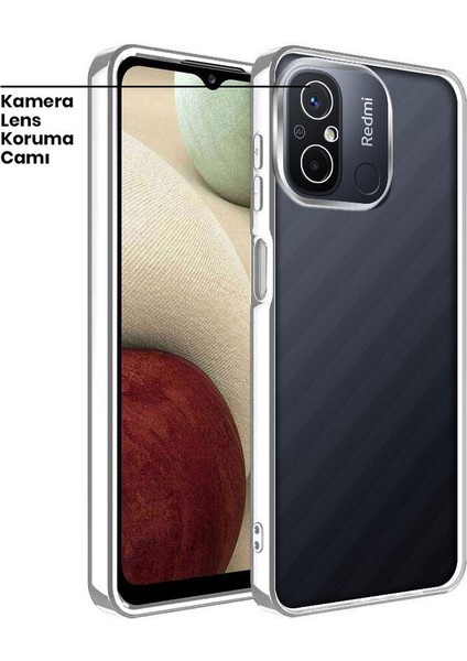 Xiaomi Redmi 12C Kılıf Zebana Glint Silikon Kılıf Gri