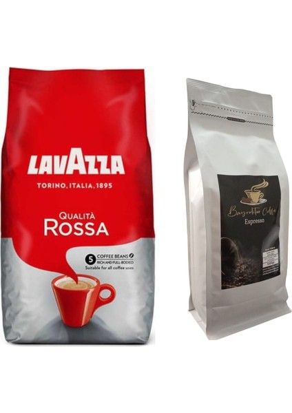 Lavazza Qualita Rossa Çekirdek Kahve 1 kg + Bayraktar Coffe Espresso Kahve 1kg