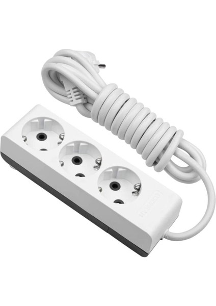 Visage 3lü 5 metre Çocuk Korumalı Askı Aparatlı Topraklı Grup Priz Gün Vs