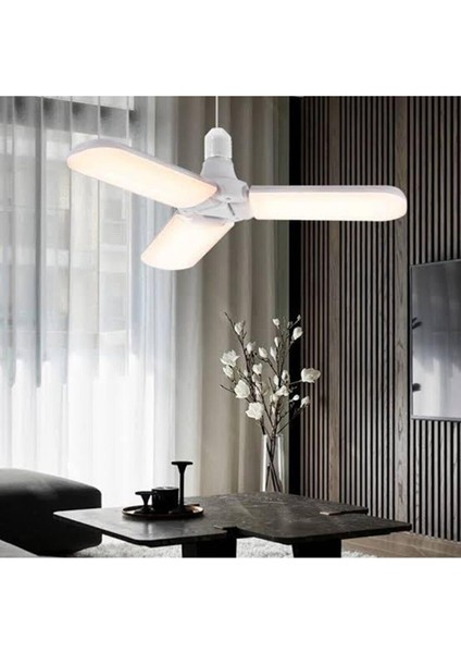 Pervane Şeklinde Katlanabilir Ayarlanabilir Beyaz LED Ampul E-27 Duy 45 Wat Pervane Ampul Pervane fiyatları