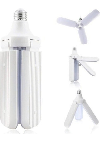 Pervane Şeklinde Katlanabilir Ayarlanabilir Beyaz LED Ampul E-27 Duy 45 Wat Pervane Ampul Pervane fırsatları