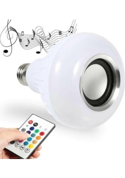 Gece Lambası Bluetooth Hoparlör Rgb Ledli Lamba Kumandalı Mp3 Çalar Ampul Renkli Ampul fiyatları
