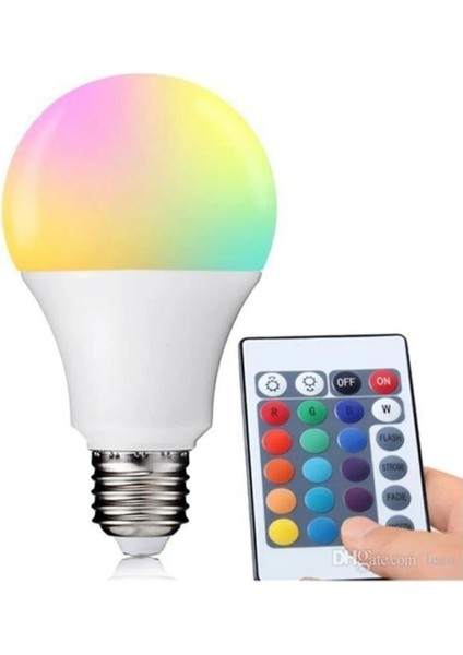 Formaydınlatma Rgb LED Ampul Çok Renkli LED Home Uzaktan Kumandalı Dim Edilebilir Ampul