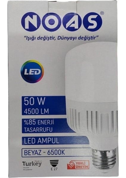 Noas 50W 6500K Beyaz Işık LED Torch Ampul YL95 5001