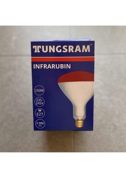 Tungsram 250W E27 Infrared Ampul Kırmızı Işık Tunsram 250W