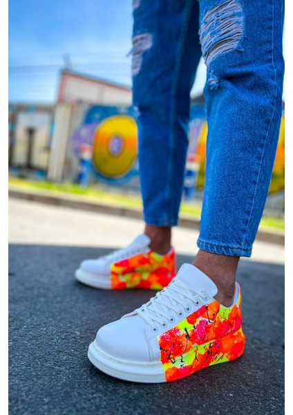 CH254 Cbt Pittura Erkek Ayakkabı 535 Neon Turuncu / Siyah Yağmur indirimleri