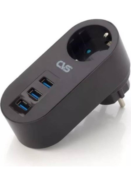 3 USB Priz Dn 9204 Akım Korumalı Tekli Priz 3 Priz Özelliği ile Pratik Çözüm